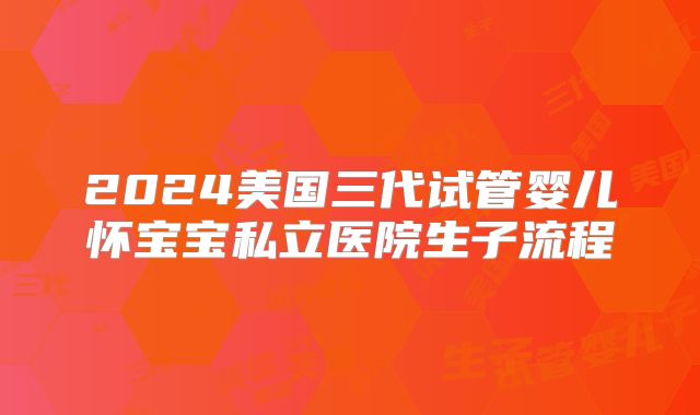 2024美国三代试管婴儿怀宝宝私立医院生子流程