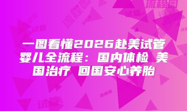 一图看懂2026赴美试管婴儿全流程：国内体检→美国治疗→回国安心养胎