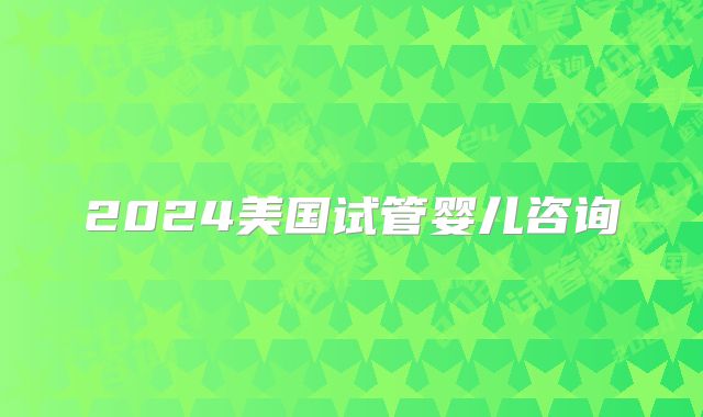 2024美国试管婴儿咨询