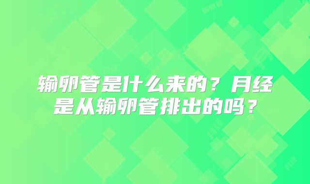 输卵管是什么来的？月经是从输卵管排出的吗？
