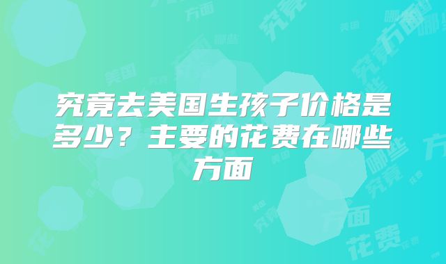 究竟去美国生孩子价格是多少？主要的花费在哪些方面