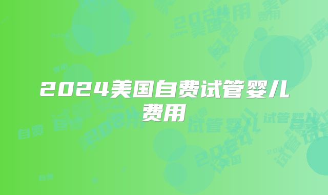 2024美国自费试管婴儿费用