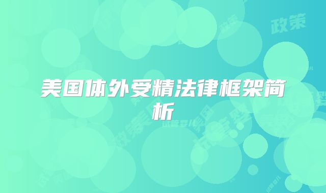 美国体外受精法律框架简析