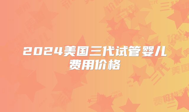 2024美国三代试管婴儿费用价格