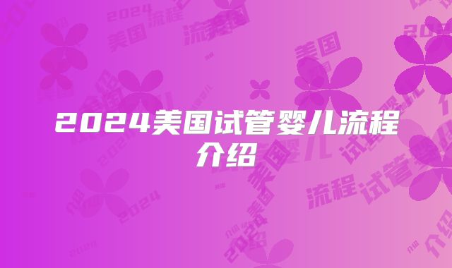 2024美国试管婴儿流程介绍