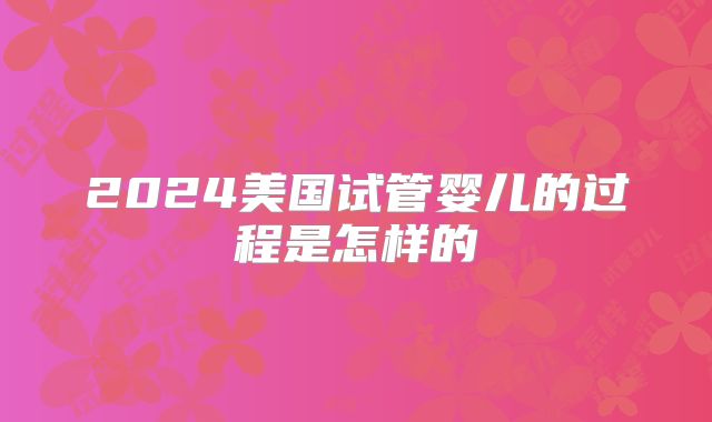 2024美国试管婴儿的过程是怎样的