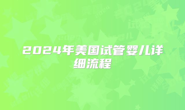 2024年美国试管婴儿详细流程
