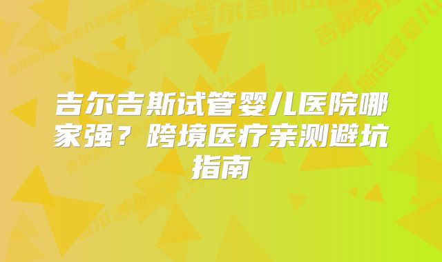 吉尔吉斯试管婴儿医院哪家强？跨境医疗亲测避坑指南