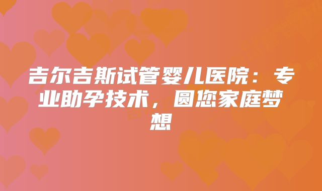 吉尔吉斯试管婴儿医院：专业助孕技术，圆您家庭梦想