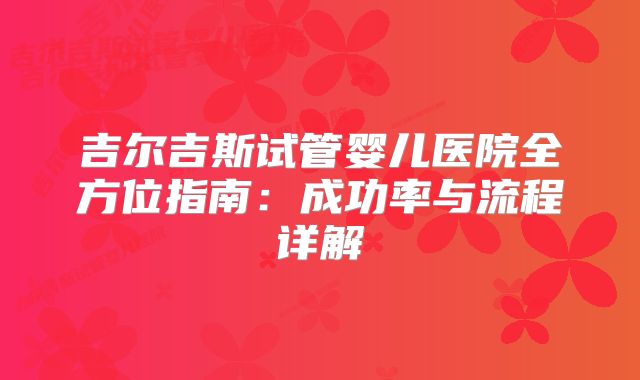 吉尔吉斯试管婴儿医院全方位指南：成功率与流程详解