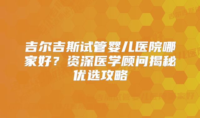 吉尔吉斯试管婴儿医院哪家好？资深医学顾问揭秘优选攻略