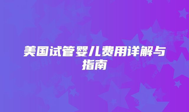 美国试管婴儿费用详解与指南