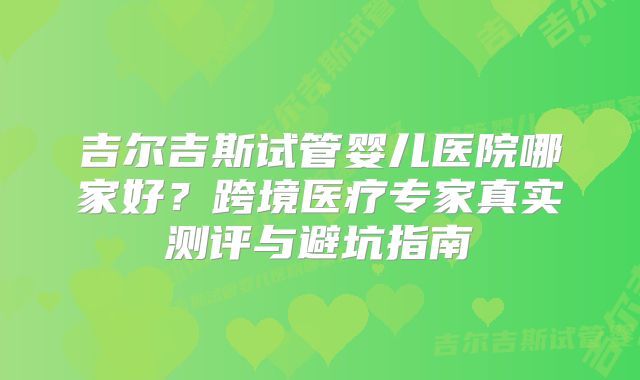 吉尔吉斯试管婴儿医院哪家好？跨境医疗专家真实测评与避坑指南
