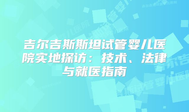 吉尔吉斯斯坦试管婴儿医院实地探访：技术、法律与就医指南