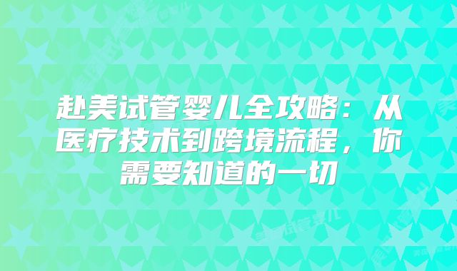 赴美试管婴儿全攻略：从医疗技术到跨境流程，你需要知道的一切