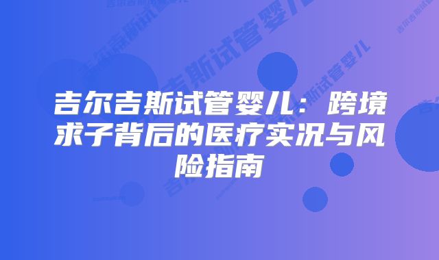 吉尔吉斯试管婴儿：跨境求子背后的医疗实况与风险指南
