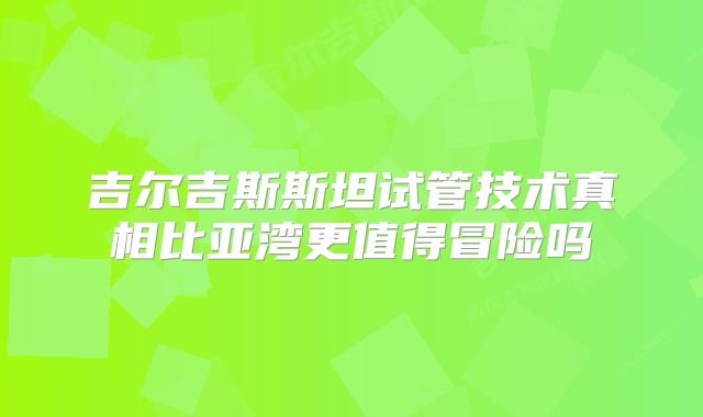 吉尔吉斯斯坦试管技术真相比亚湾更值得冒险吗