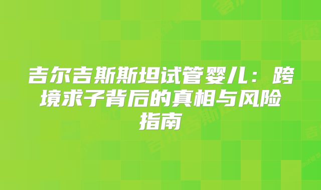 吉尔吉斯斯坦试管婴儿：跨境求子背后的真相与风险指南