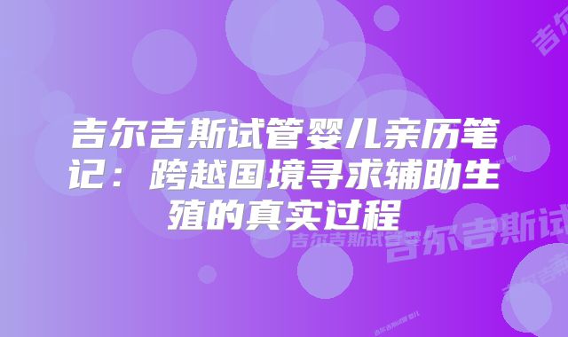 吉尔吉斯试管婴儿亲历笔记：跨越国境寻求辅助生殖的真实过程