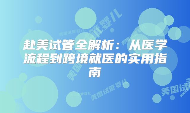 赴美试管全解析：从医学流程到跨境就医的实用指南